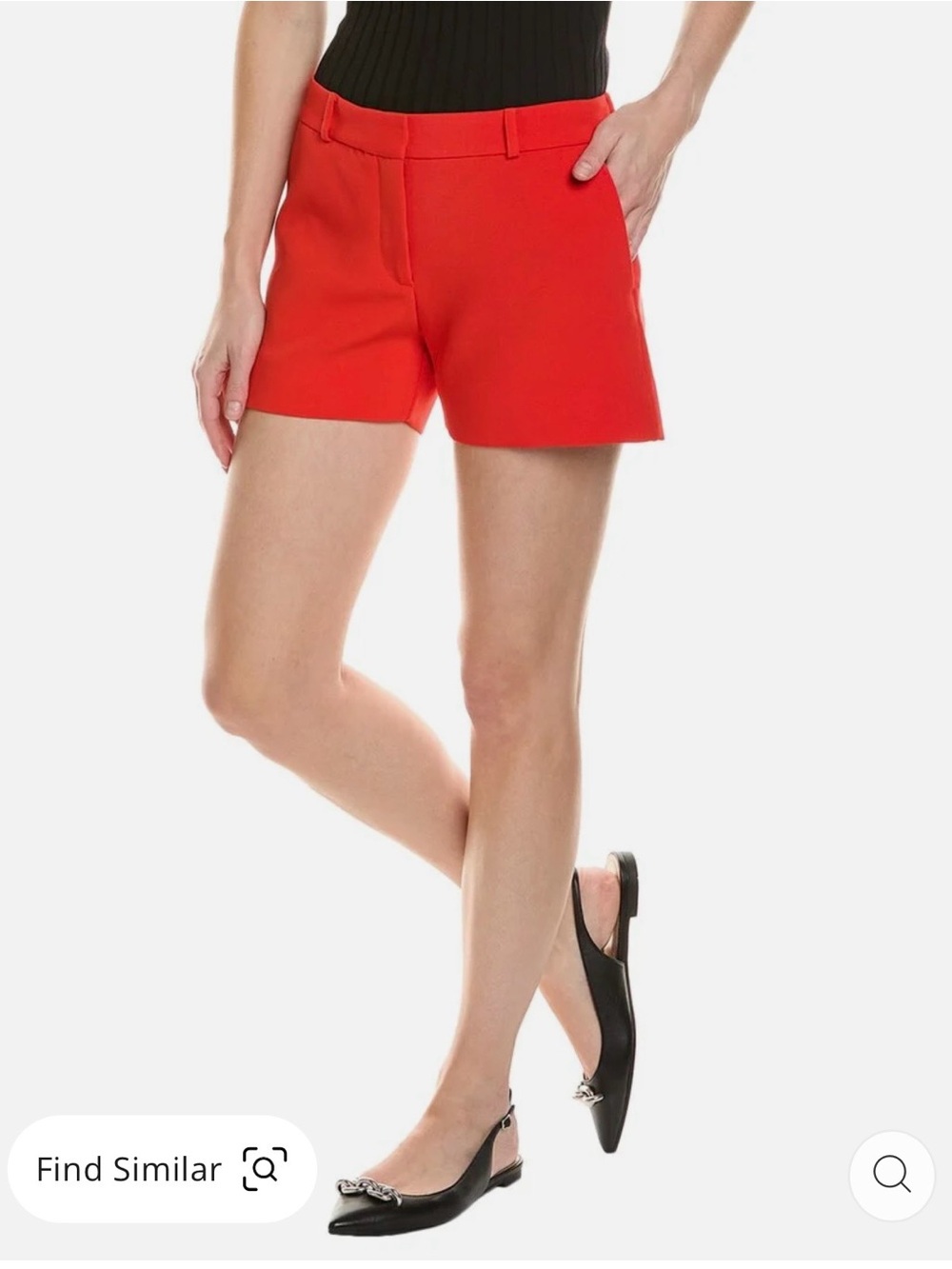 The Kooples Slit Zoom Red Tailored Shorts NWT FR 38 US XS-S